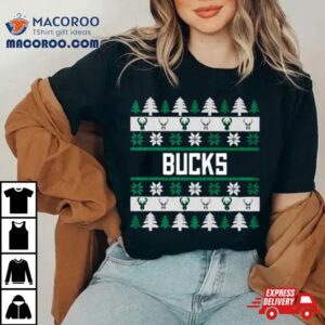 Milwaukee Bucks Holiday Ugly Christmas Tshirt