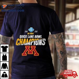 Minnesota Golden Gophers 2023 Quick Lane Bowl Champions Logo T Shirt