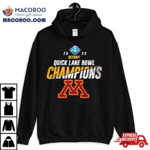 Minnesota Golden Gophers Quick Lane Bowl Champions Logo Tshirt