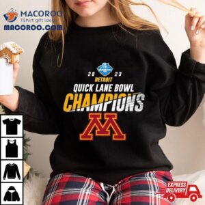 Minnesota Golden Gophers Quick Lane Bowl Champions Logo Tshirt