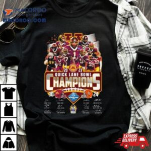 Minnesota Golden Gophers 2023 Quick Lane Bowl Champions Signatures Shirt