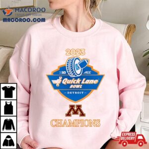 Minnesota Golden Gophers Football Quick Lane Bowl Champions Tshirt