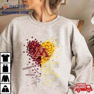 Minnesota Golden Gophers Tiny Heart Shape Tshirt