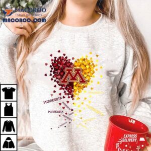 Minnesota Golden Gophers Tiny Heart Shape Tshirt