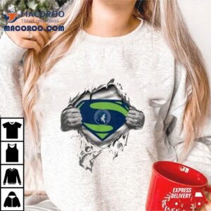 Minnesota Timberwolves Blood Inside Superman Tshirt