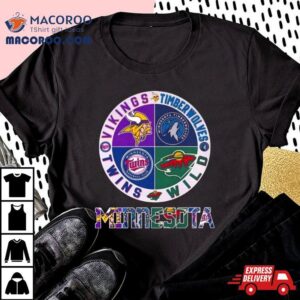 Minnesota Vikings Minnesota Timberwolves Minnesota Wild Minnesota Twins Minnesota Sports City Tshirt