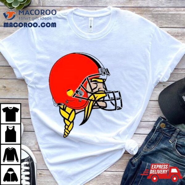 Minnesota Vikings Wearing Browns Logo Shirt