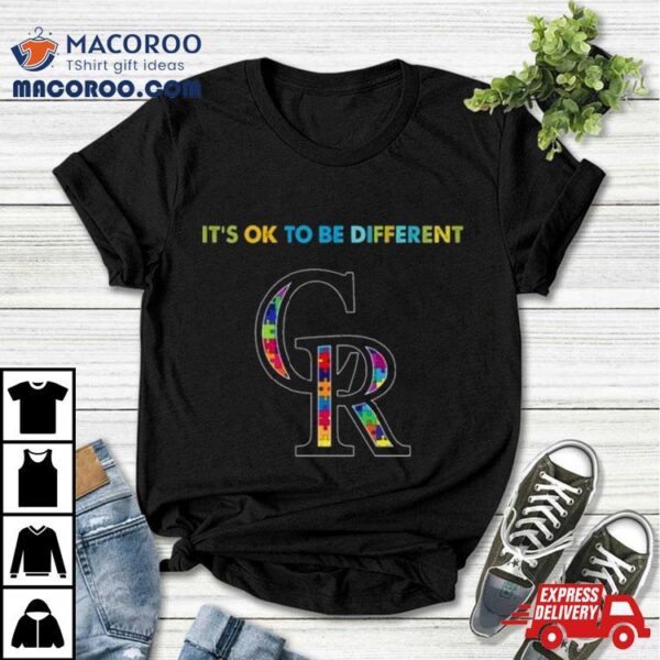 Mlb 2023 Colorado Rockies Autism It’s Ok To Be Different Shirt