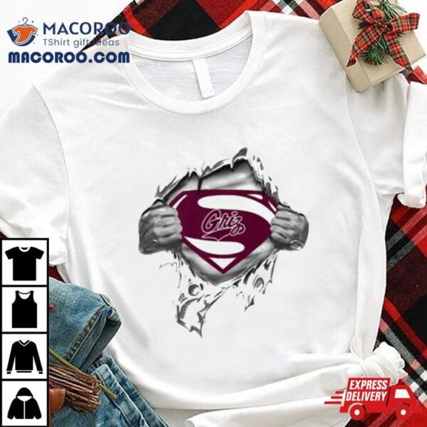 Montana Grizzlies Blood Inside Superman Shirt