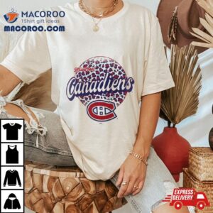 Montreal Canadiens Nhl Personalized Leopard Print Logo Shirt