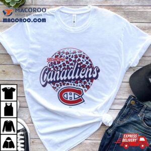 Montreal Canadiens Nhl Personalized Leopard Print Logo Tshirt