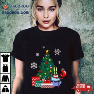 Mr Krabs Around The Christmas Tree Spongebob Tshirt