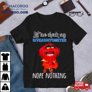 Muppet Animal Let Me Check My Giveashitometer Nope Nothing Tshirt