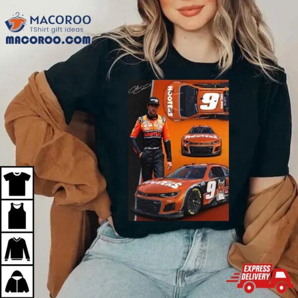 Nascar Driver Chase Elliott Has The All New Hooters Look For His Chevy In 2024 T Shirt