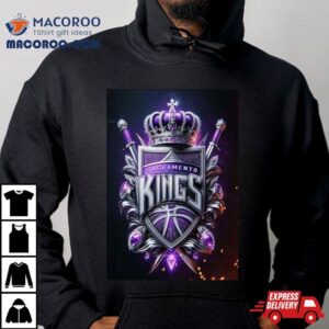 Nba Realistic Logo Of Sacramento Kings Tshirt