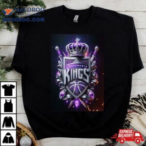 Nba Realistic Logo Of Sacramento Kings Tshirt