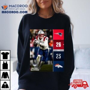 New England Patriots Win Denver Broncos Nfl Game Final Score Tshirt