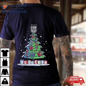 New Era Uswnt Usa Ussoccer Christmas Tree Tshirt