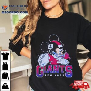 New York Giants Junk Food Scarlet Disney Mickey Qb T Shirt
