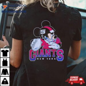 New York Giants Junk Food Scarlet Disney Mickey Qb T Shirt