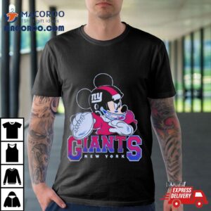 New York Giants Junk Food Scarlet Disney Mickey Qb Tshirt