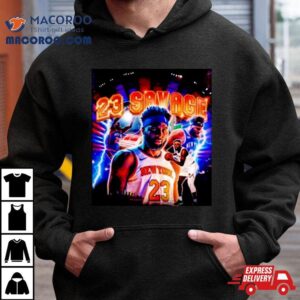 New York Knicks Mitchell Robinson 23 Savage Shirt