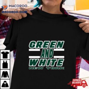 New York Lyfe Green And White Football Colors Tshirt