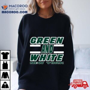 New York Lyfe Green And White Football Colors Tshirt