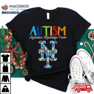 New York Mets Autism Awareness Knowledge Power Tshirt