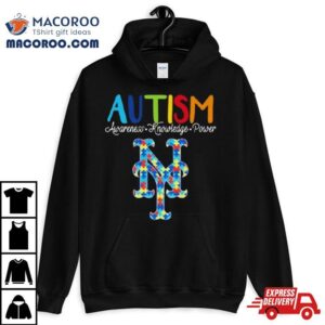 New York Mets Autism Awareness Knowledge Power Tshirt
