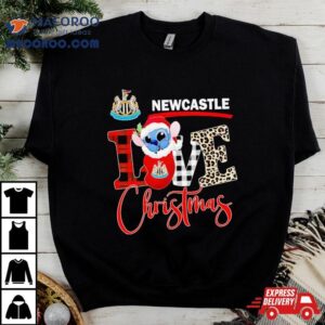 Newcastle United Stitch Love Christmas Shirt