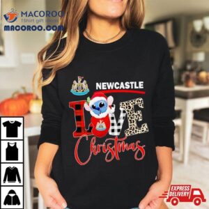 Newcastle United Stitch Love Christmas Tshirt