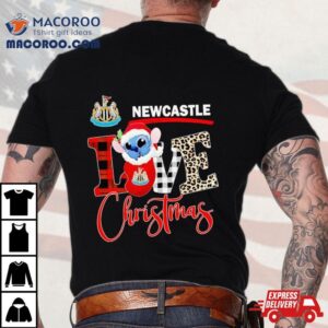 Newcastle United Stitch Love Christmas Tshirt