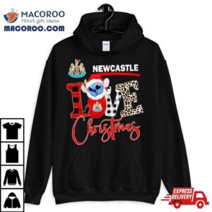 Newcastle United Stitch Love Christmas Tshirt