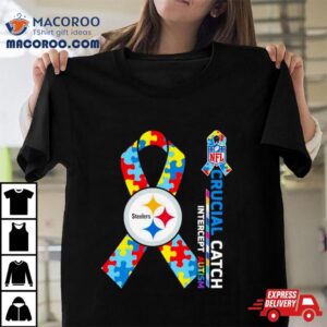 Nfl Pittsburgh Steelers Crucial Catch Intercept Autism Tshirt