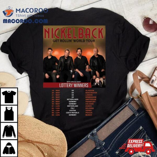 Nickelback Get Rollin World Tour 2024 T Shirt