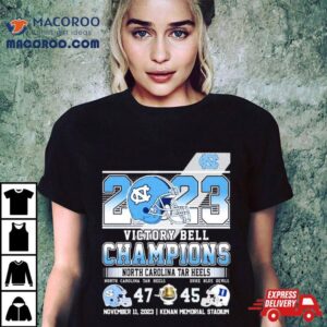 North Carolina Tar Heels Victory Bell Champions Duke Final Score Tshirt