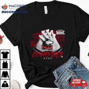 Northern Illinois Huskies Camellia Bowl Champions Gloves Tshirt