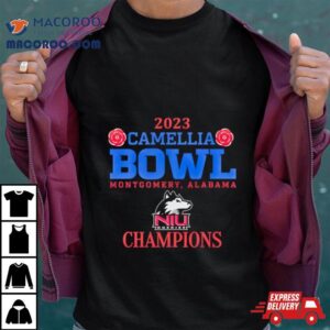 Northern Illinois Huskies 2023 Camellia Bowl Champions Gloves Shirt