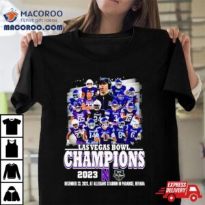 Northwestern Wildcats Football Las Vegas Bowl Champions Tshirt