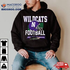 Northwestern Wildcats Helmet And Ryan Field T Shirt