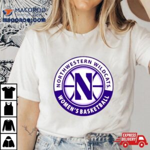 Northwestern Wildcats Women T Basketball Logo Tshirt