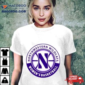 Northwestern Wildcats Women T Basketball Logo Tshirt