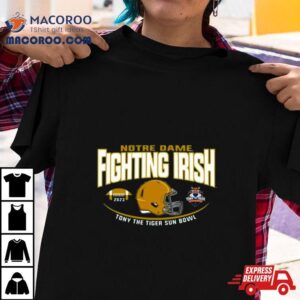 Notre Dame Fighting Irish Tony The Tiger Sun Bowl Head To Head Tshirt