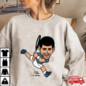 Novak Djokovic Art Cartoon Style Tshirt