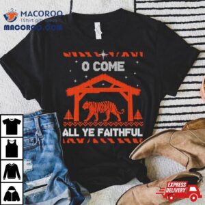 O Come All Ye Faithful Cincinnati Football Ugly Christmas Tshirt