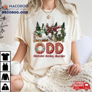 Odd Obsessive Donkey Disorder Christmas Tshirt