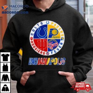 Official Indianapolis Sports Teams, Colts, Pacers, Fever And Hoosiers Logo Shirt