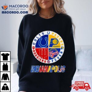 Official Indianapolis Sports Teams Colts Pacers Fever And Hoosiers Logo Tshirt