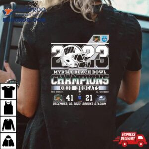 Ohio Bobcats Myrtle Beach Bowl Champions Georgia Southern Tshirt